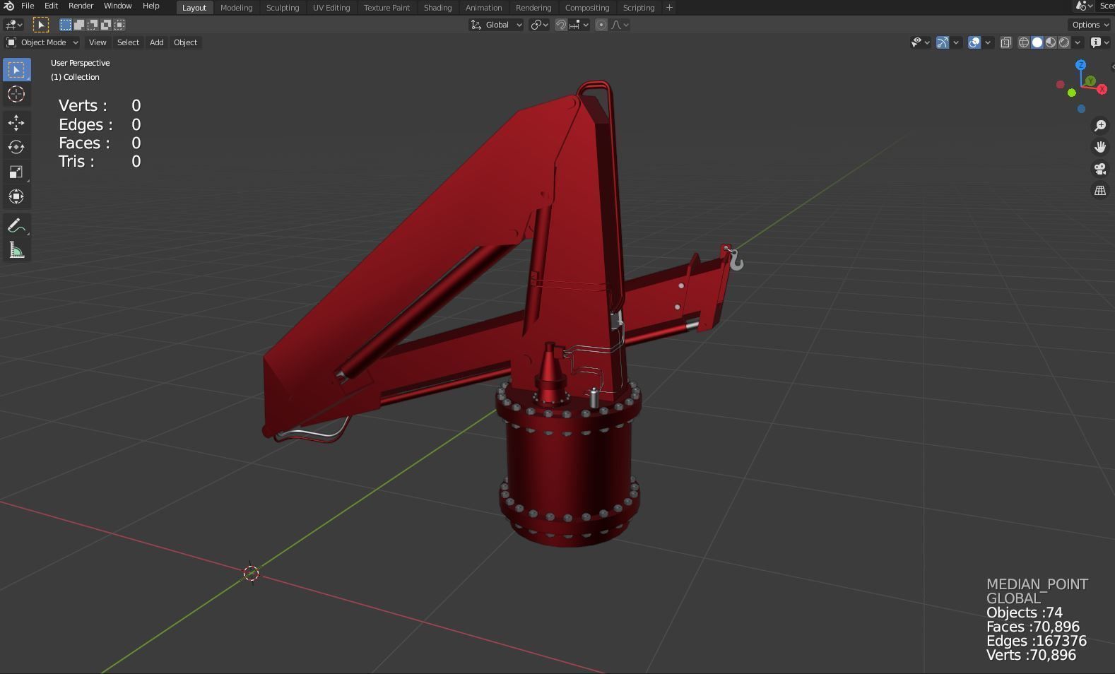 AHTS ship Crane 3D model_1