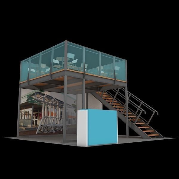 Maxima structure 6x6 double deck 3D model