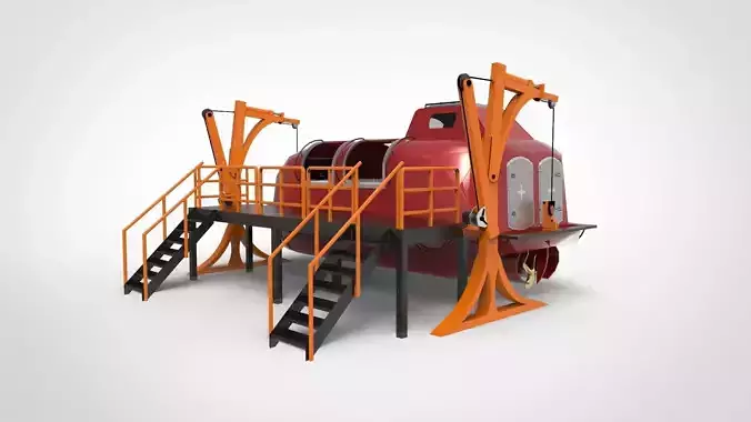 lifeboat full of tools  3D model