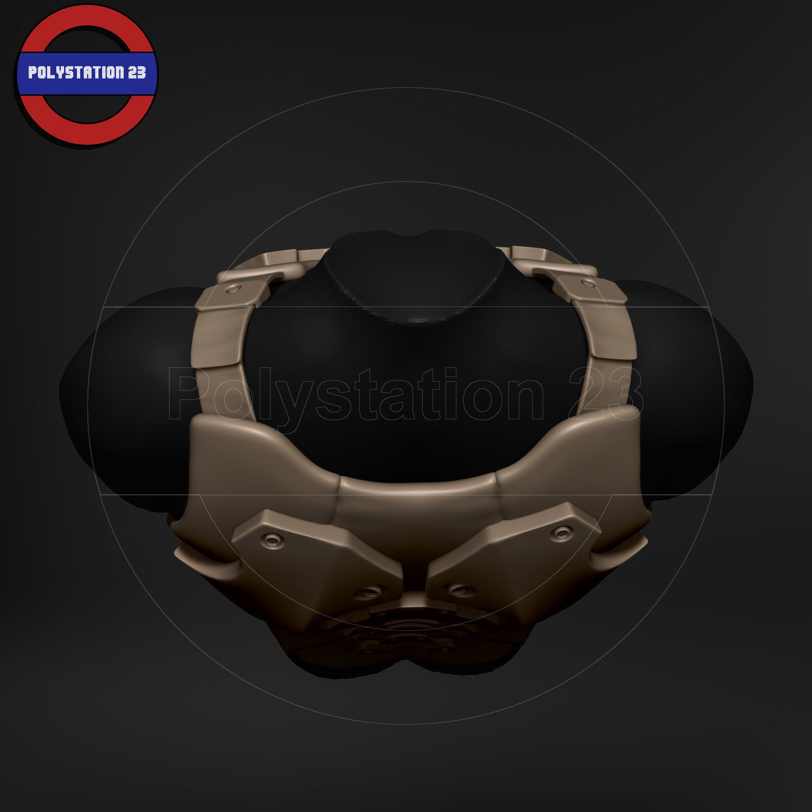 Sci fi character Torso armour v6 highpoly zbrush 3D model_9