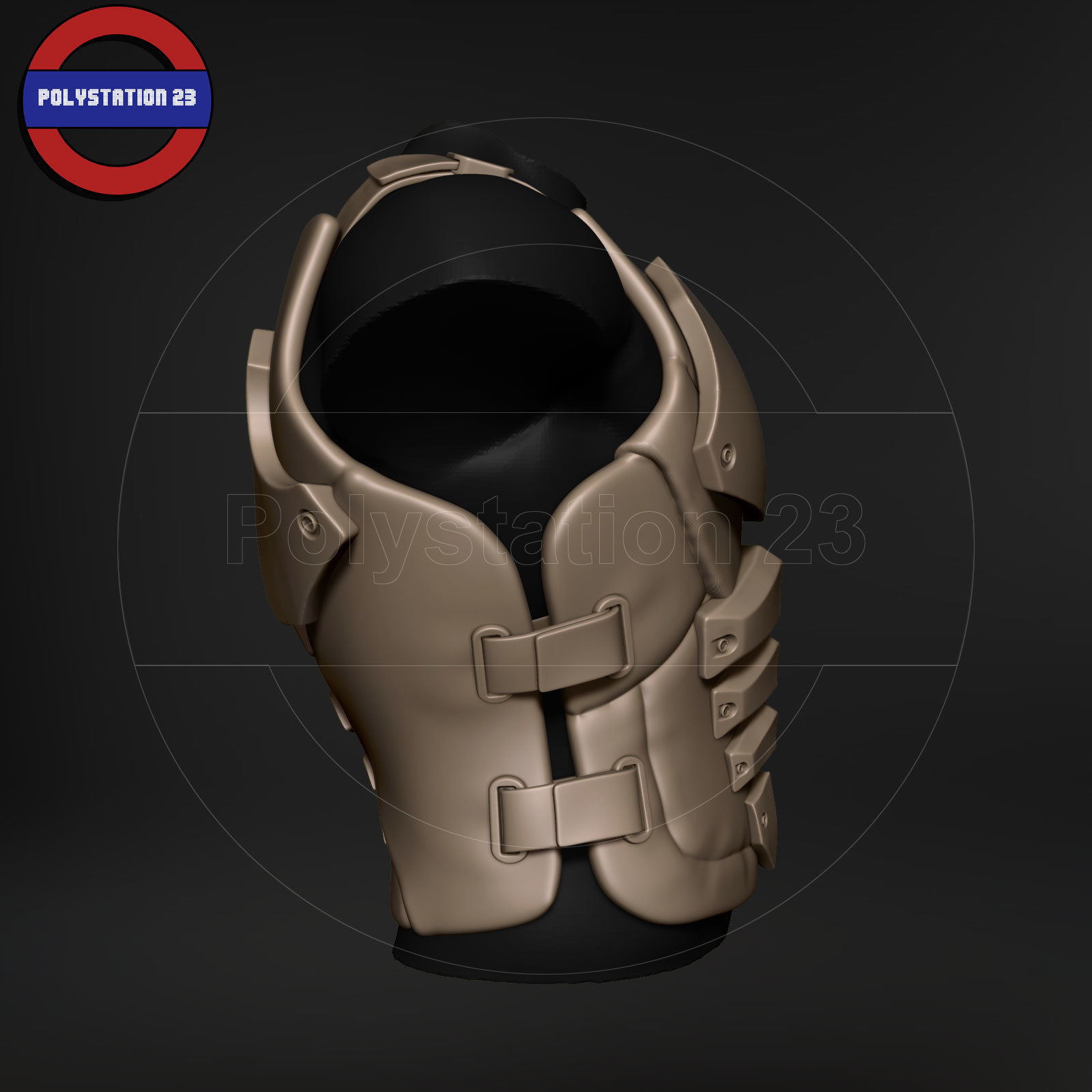 Sci fi character Torso armour v6 highpoly zbrush 3D model_6