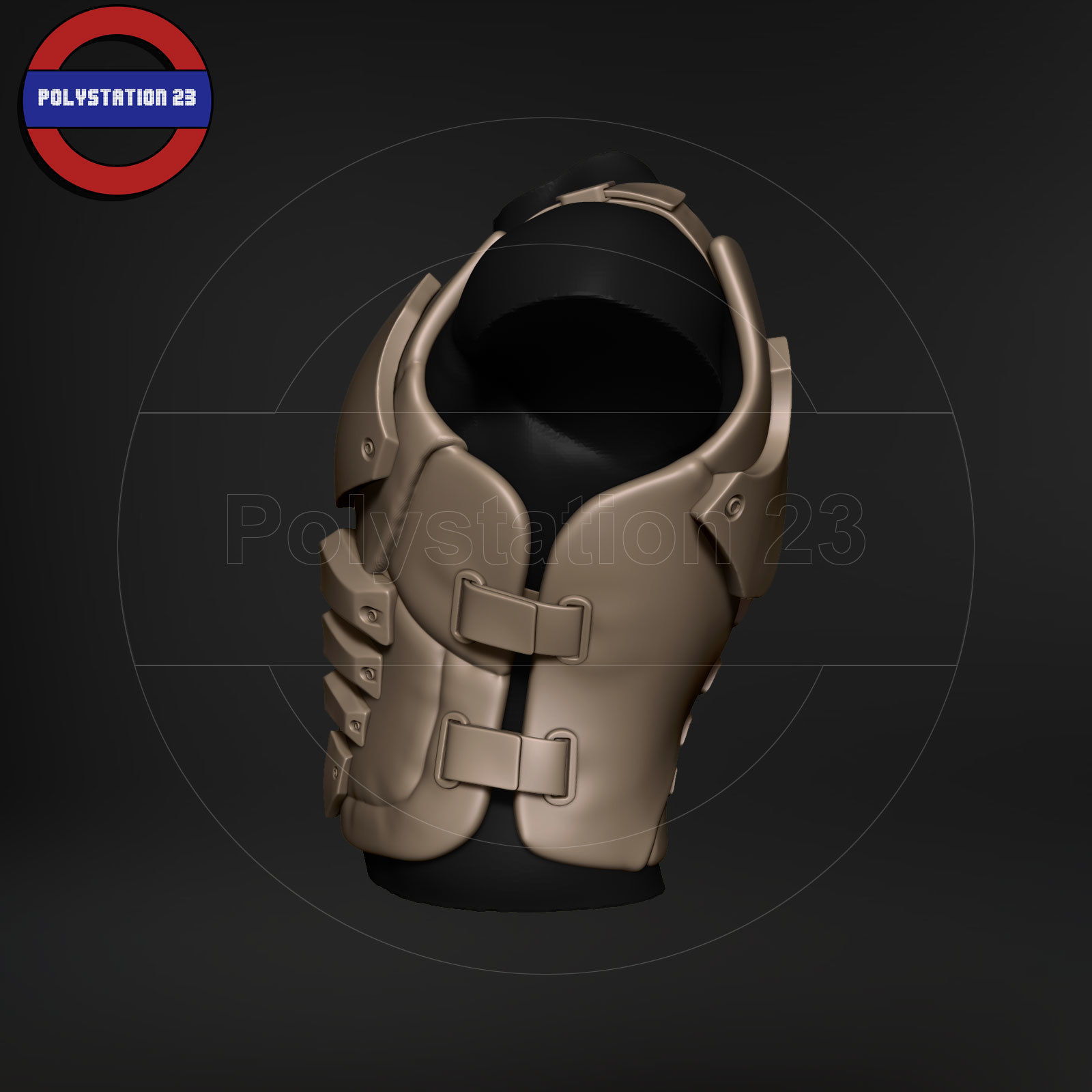 Sci fi character Torso armour v6 highpoly zbrush 3D model_2
