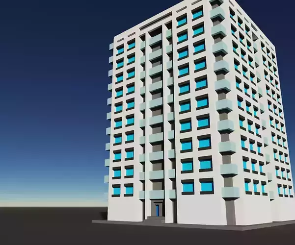 Voxel City House 3D Object