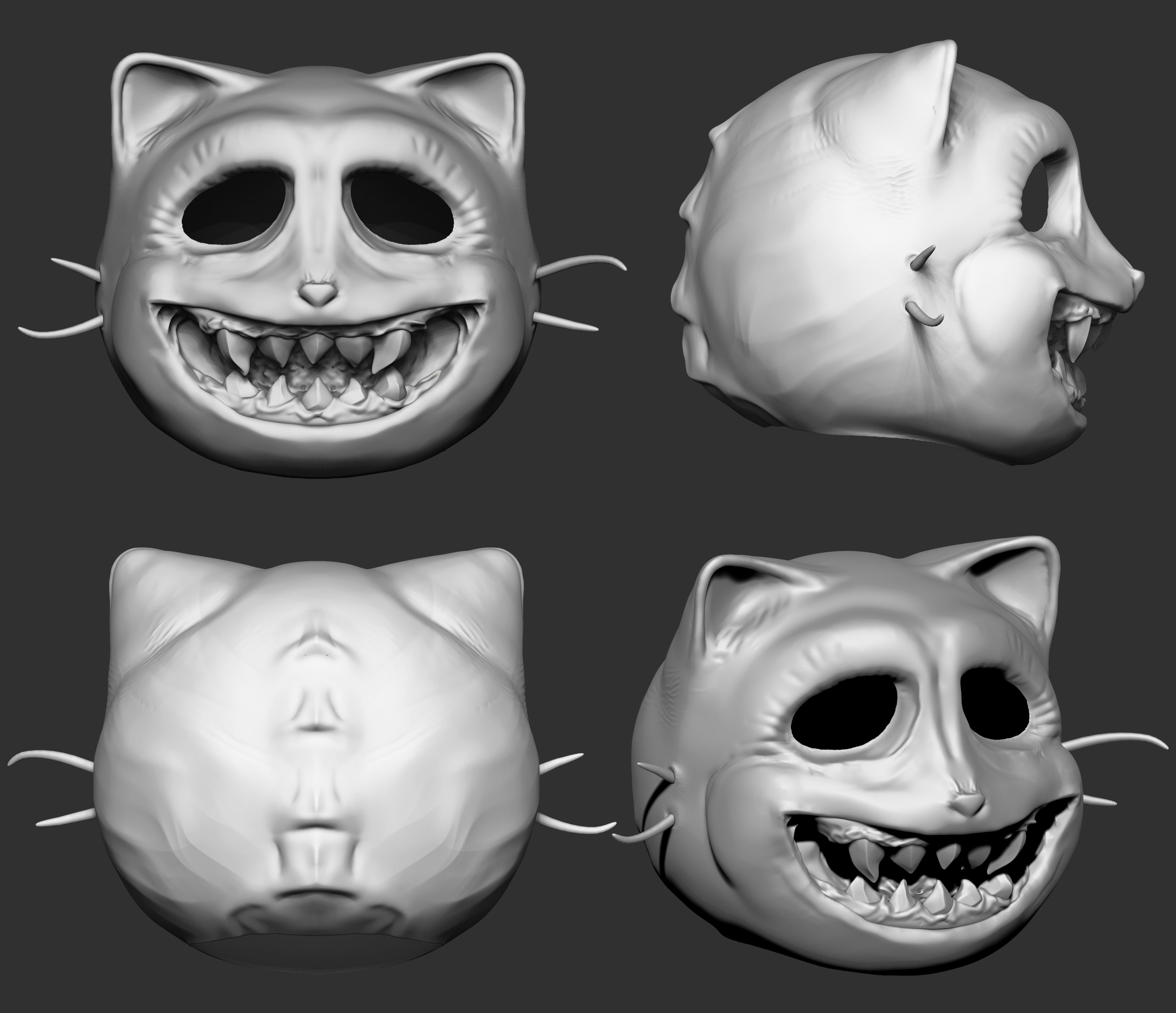 PocketCat Cosplay Mask Fear and Hunger 3D print model_1