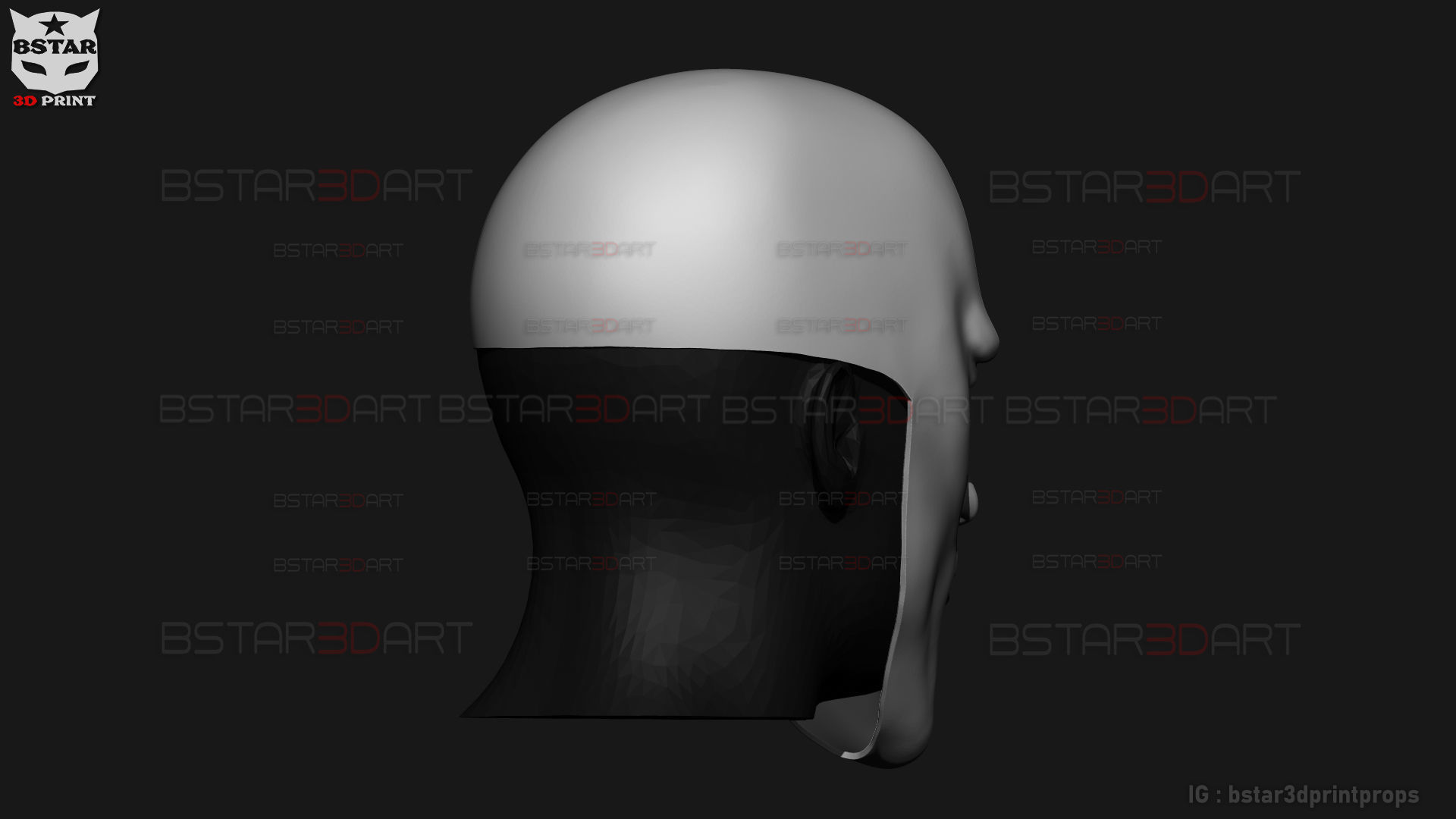 Black Sperm Mask - One Punch Man Cosplay 3D print model_3