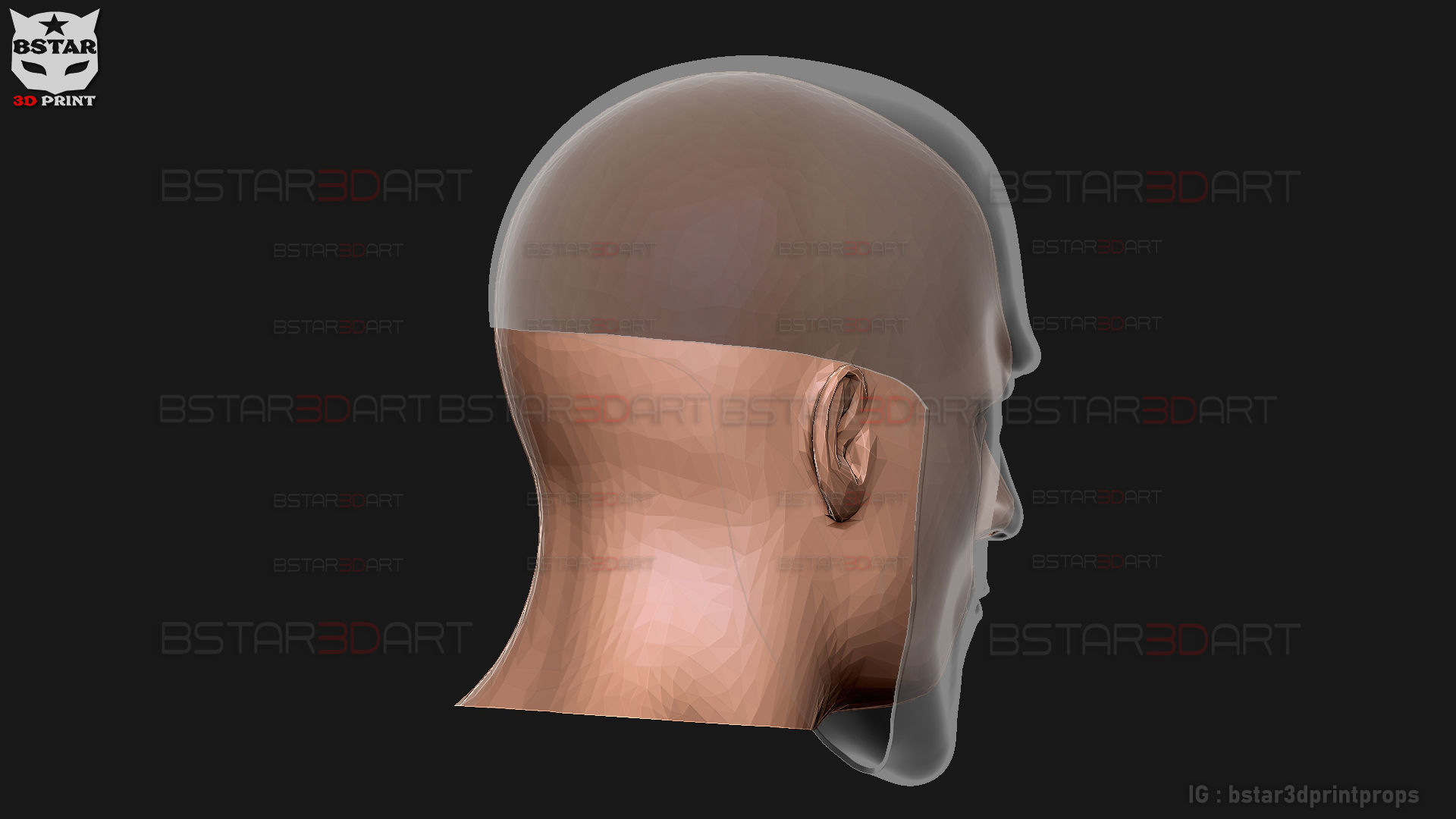 Black Sperm Mask - One Punch Man Cosplay 3D print model_14