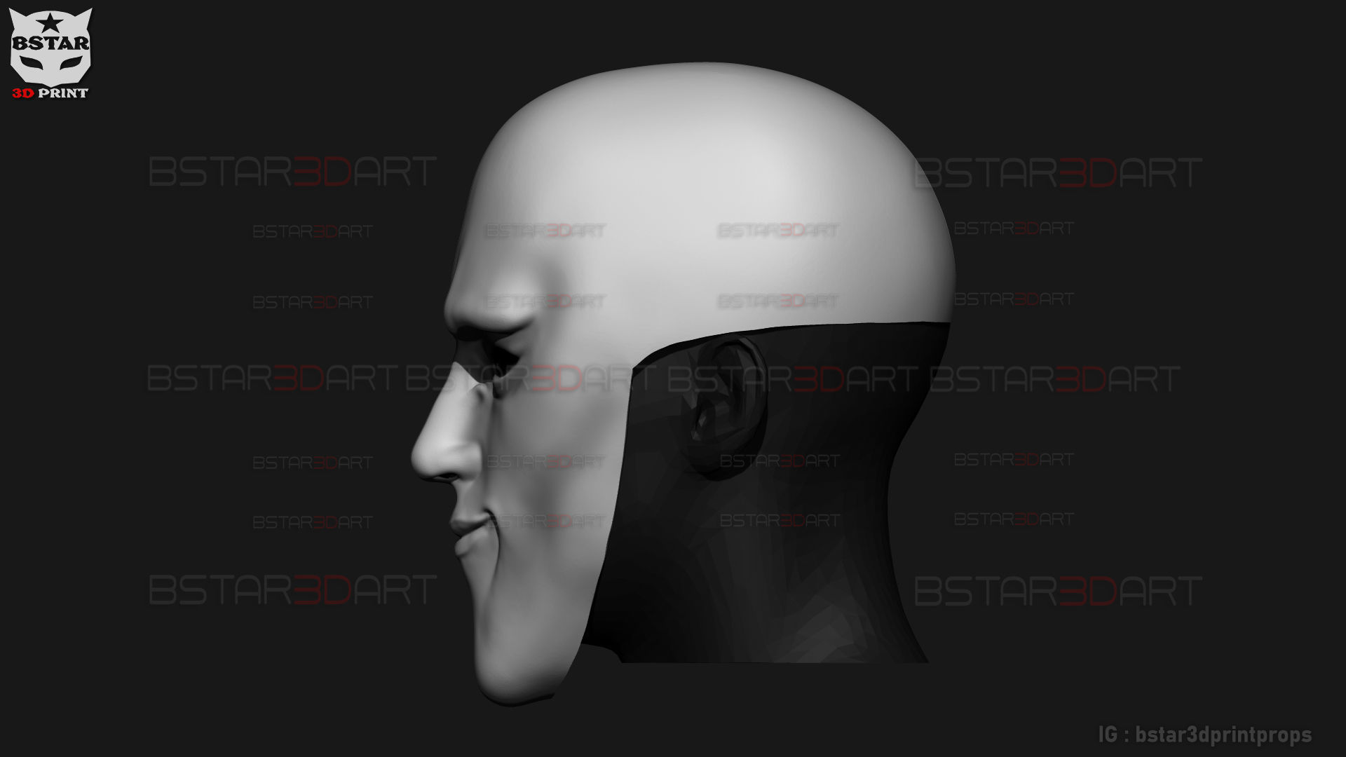 Black Sperm Mask - One Punch Man Cosplay 3D print model_2