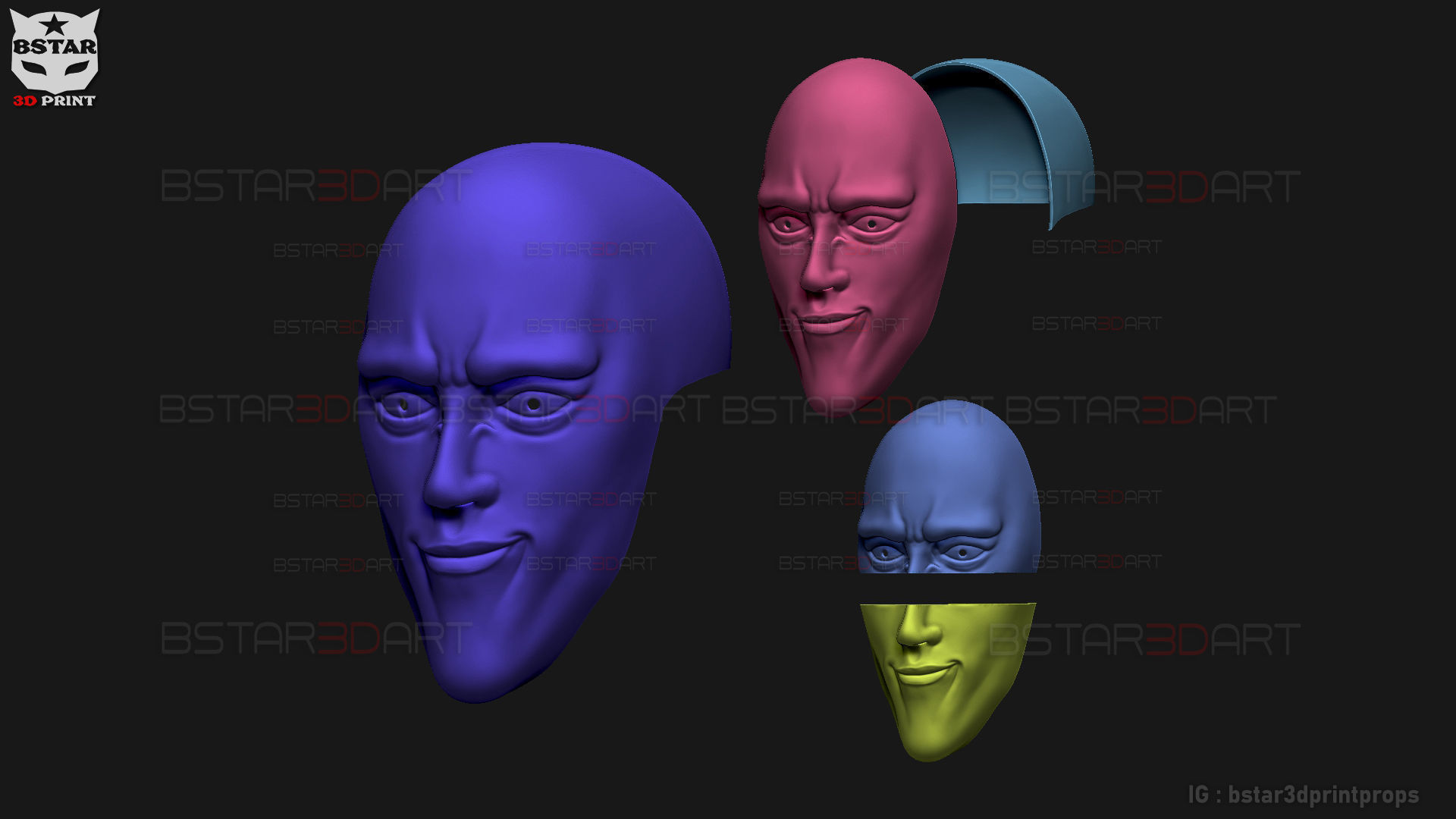 Black Sperm Mask - One Punch Man Cosplay 3D print model_15