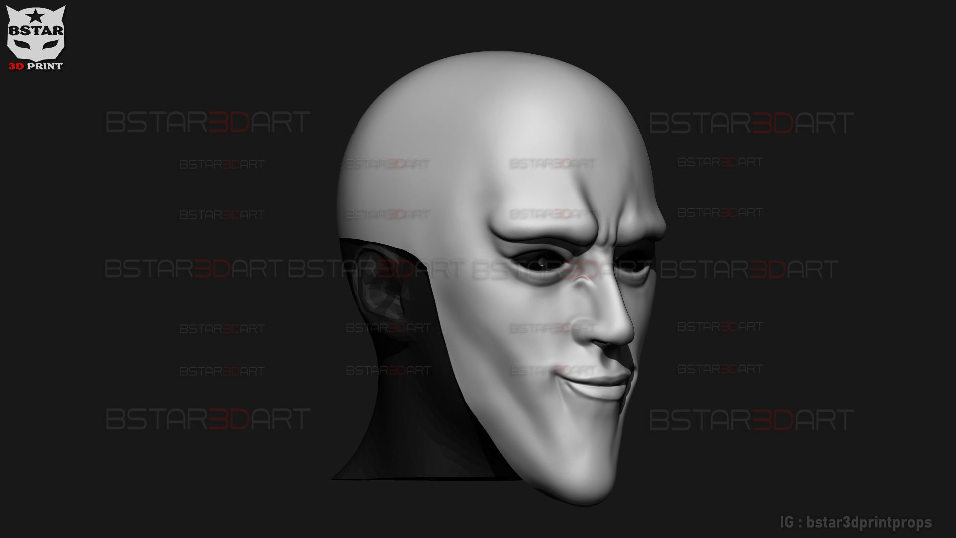 Black Sperm Mask - One Punch Man Cosplay 3D print model_4