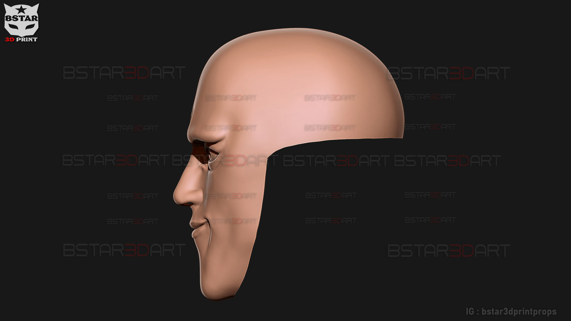 Black Sperm Mask - One Punch Man Cosplay 3D print model_7