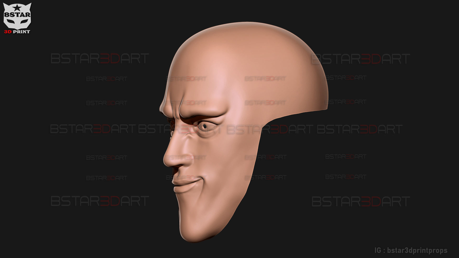 Black Sperm Mask - One Punch Man Cosplay 3D print model_6