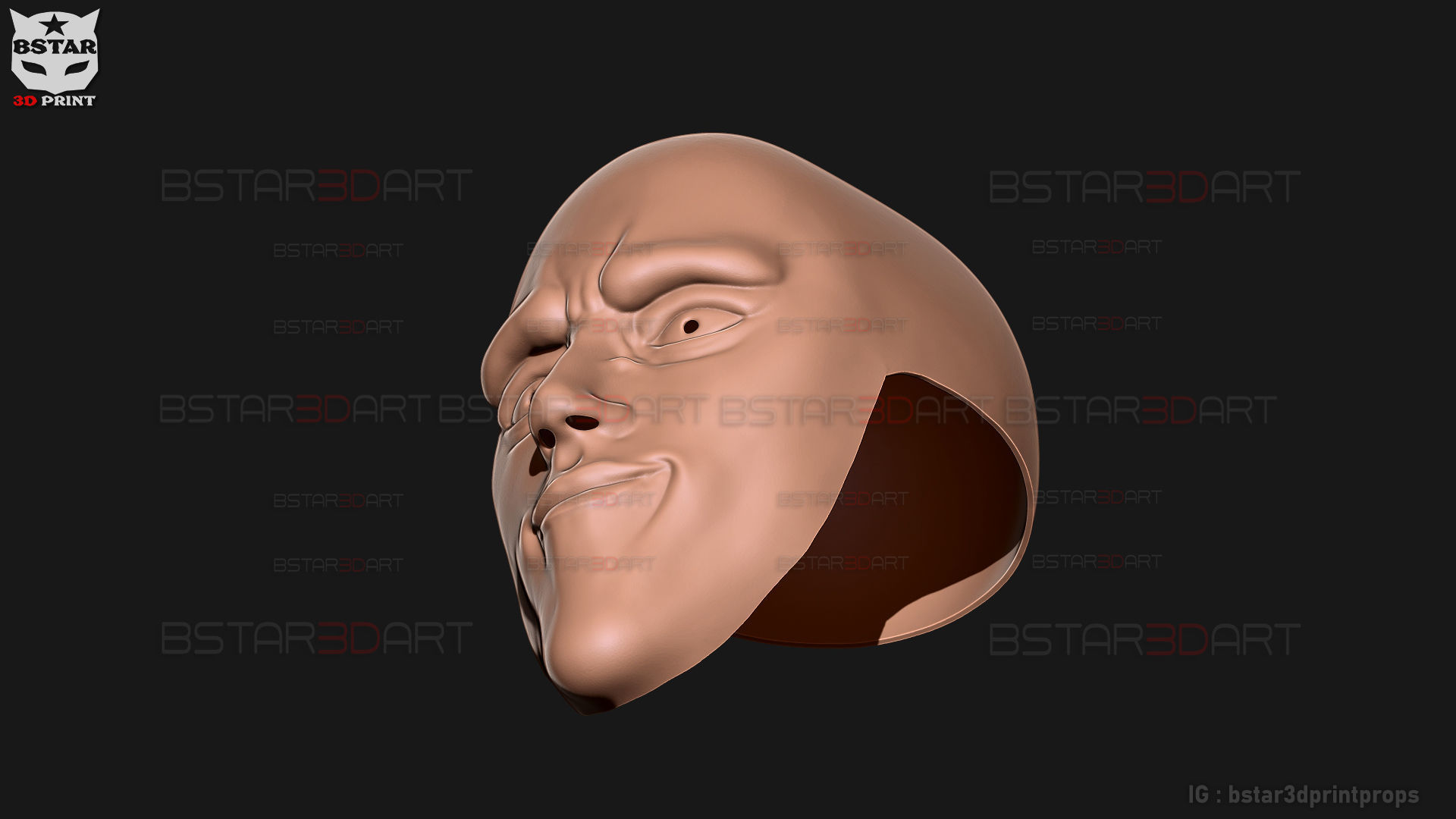 Black Sperm Mask - One Punch Man Cosplay 3D print model_11