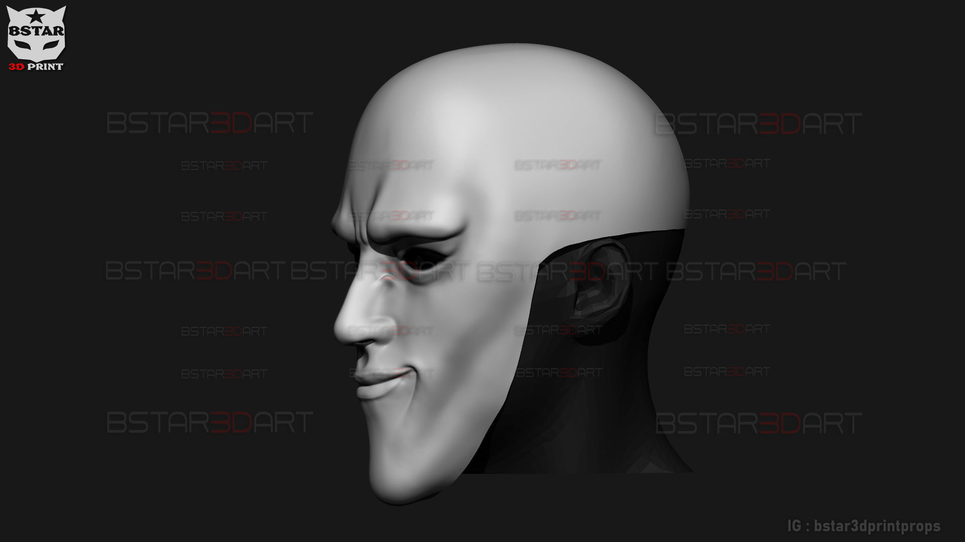 Black Sperm Mask - One Punch Man Cosplay 3D print model_1