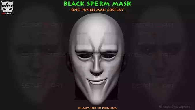 Black Sperm Mask - One Punch Man Cosplay