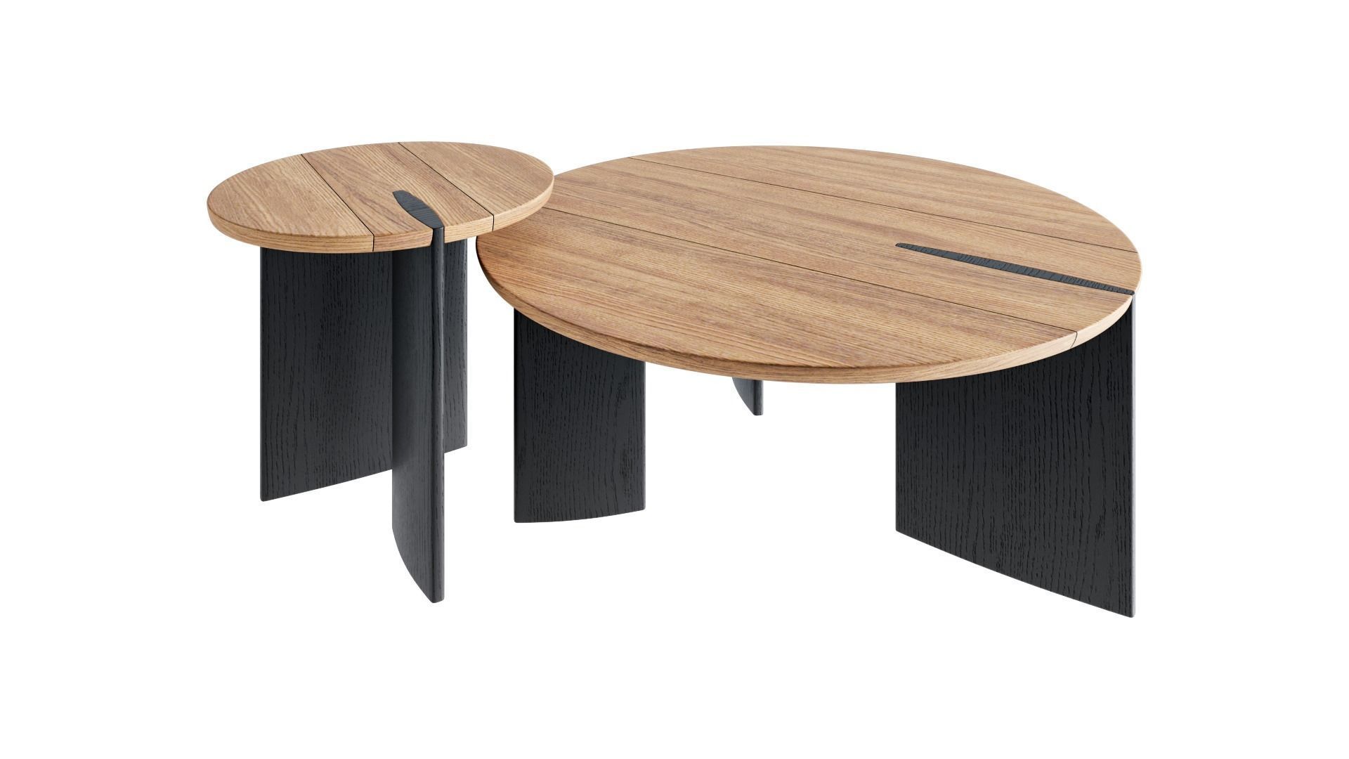 Shona nasted coffee tables 3D model_2