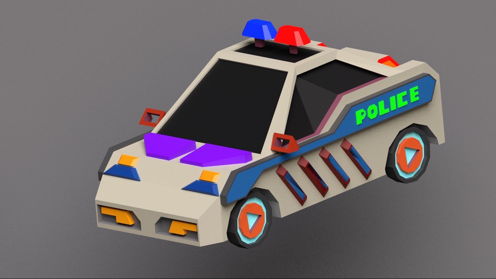 Scifi vehicles pack Low-poly 3D model_5