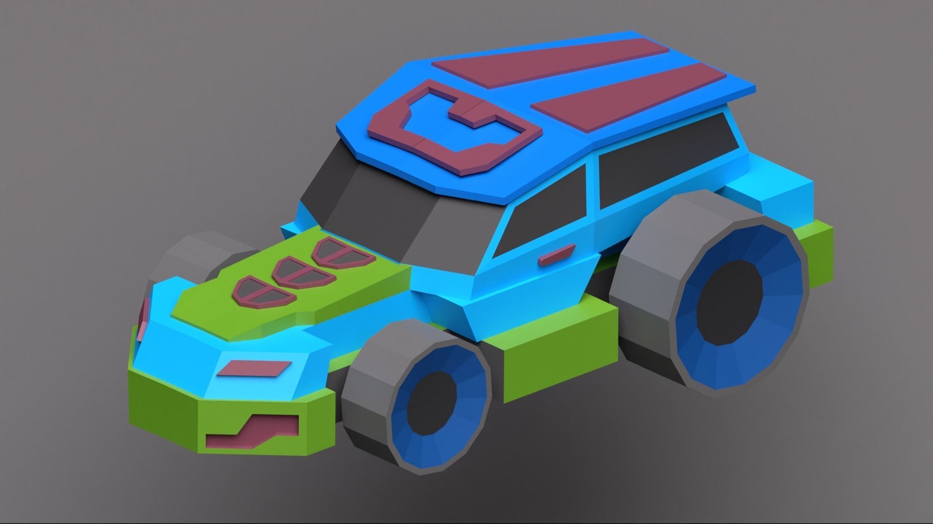 Scifi vehicles pack Low-poly 3D model_11