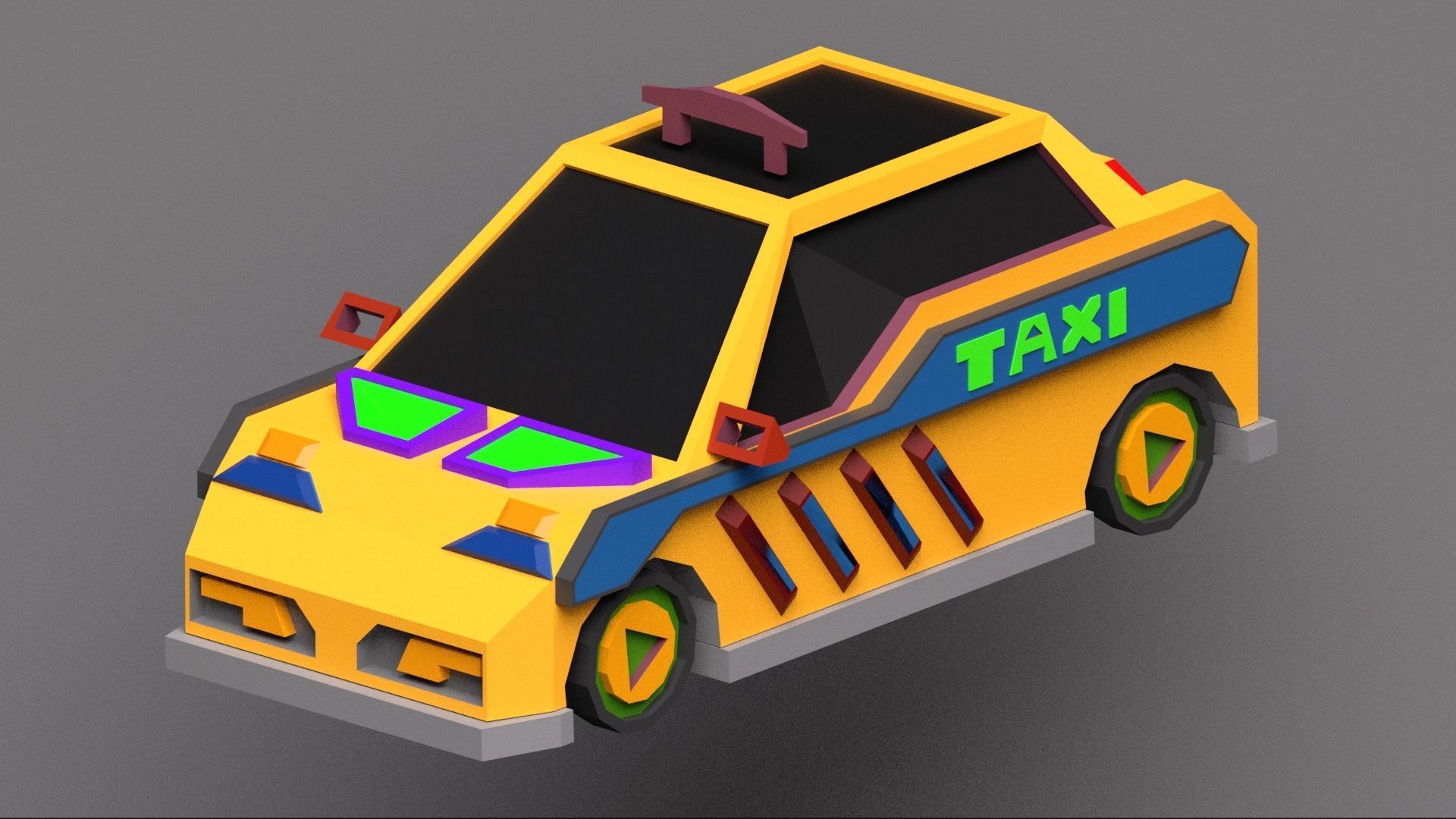 Scifi vehicles pack Low-poly 3D model_6