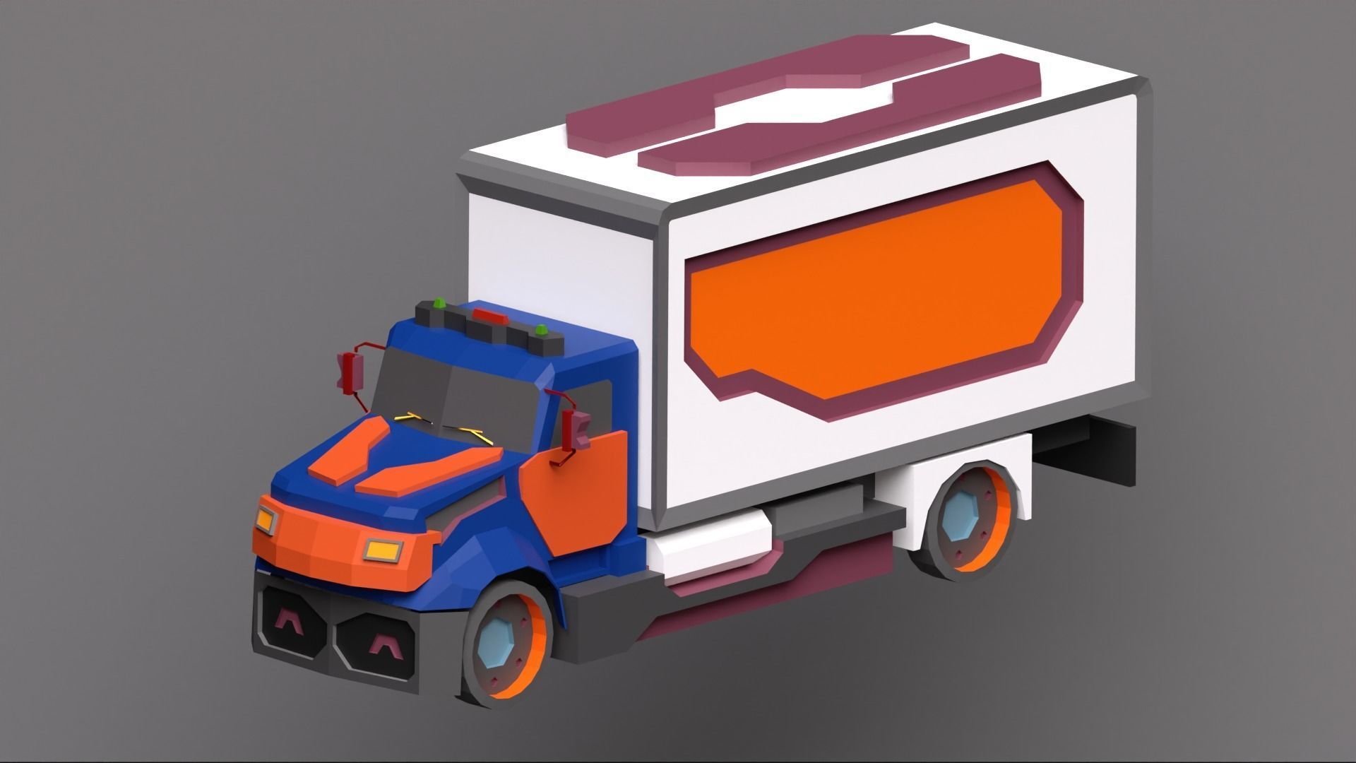 Scifi vehicles pack Low-poly 3D model_7