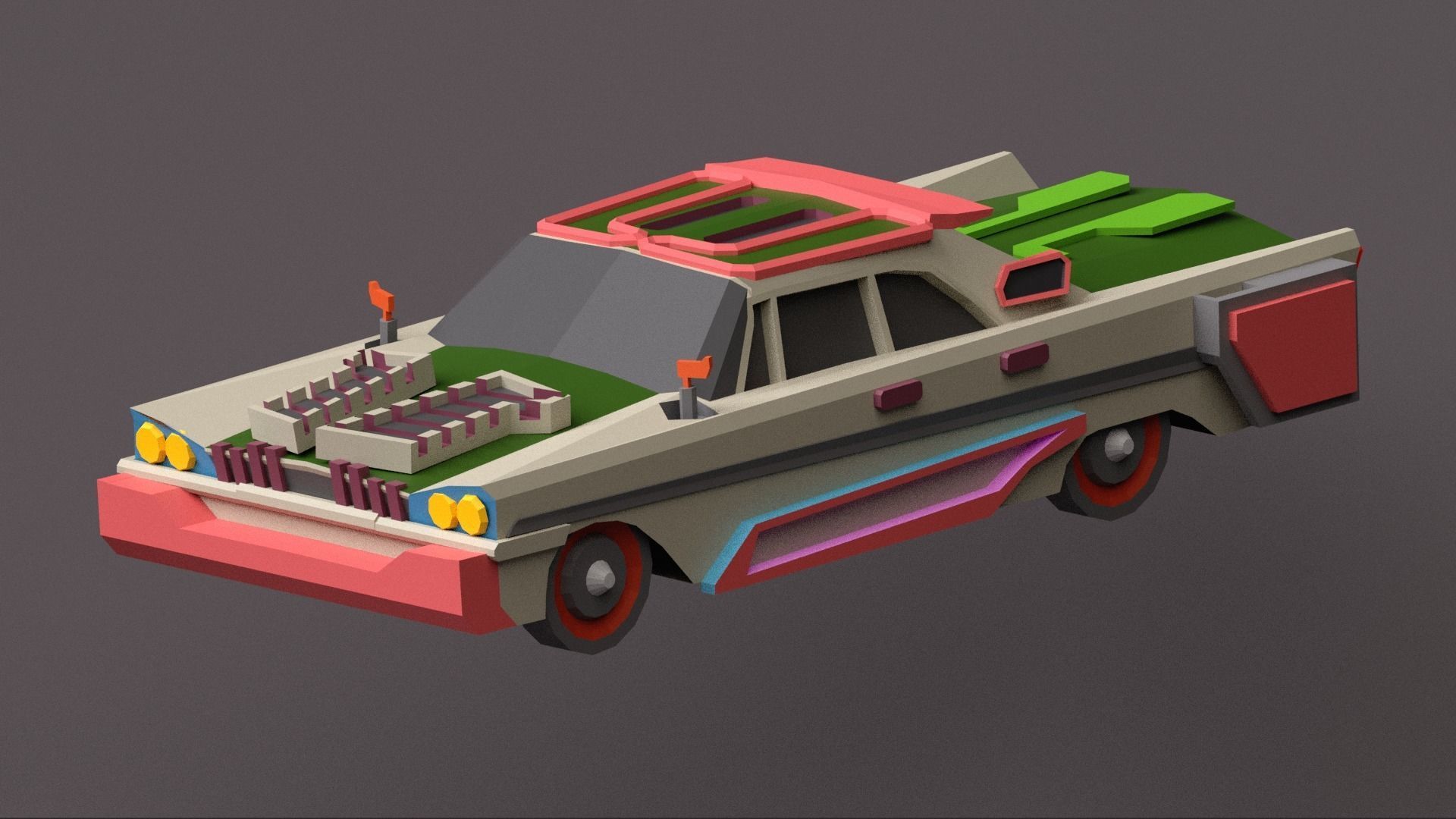 Scifi vehicles pack Low-poly 3D model_1