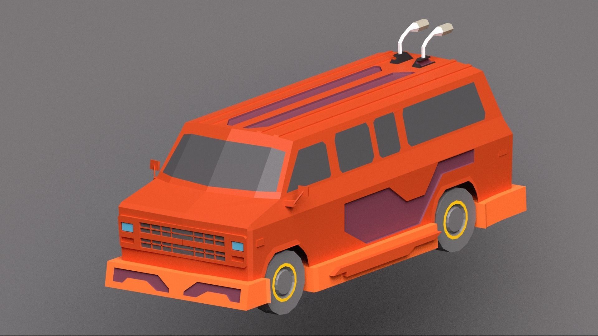 Scifi vehicles pack Low-poly 3D model_10