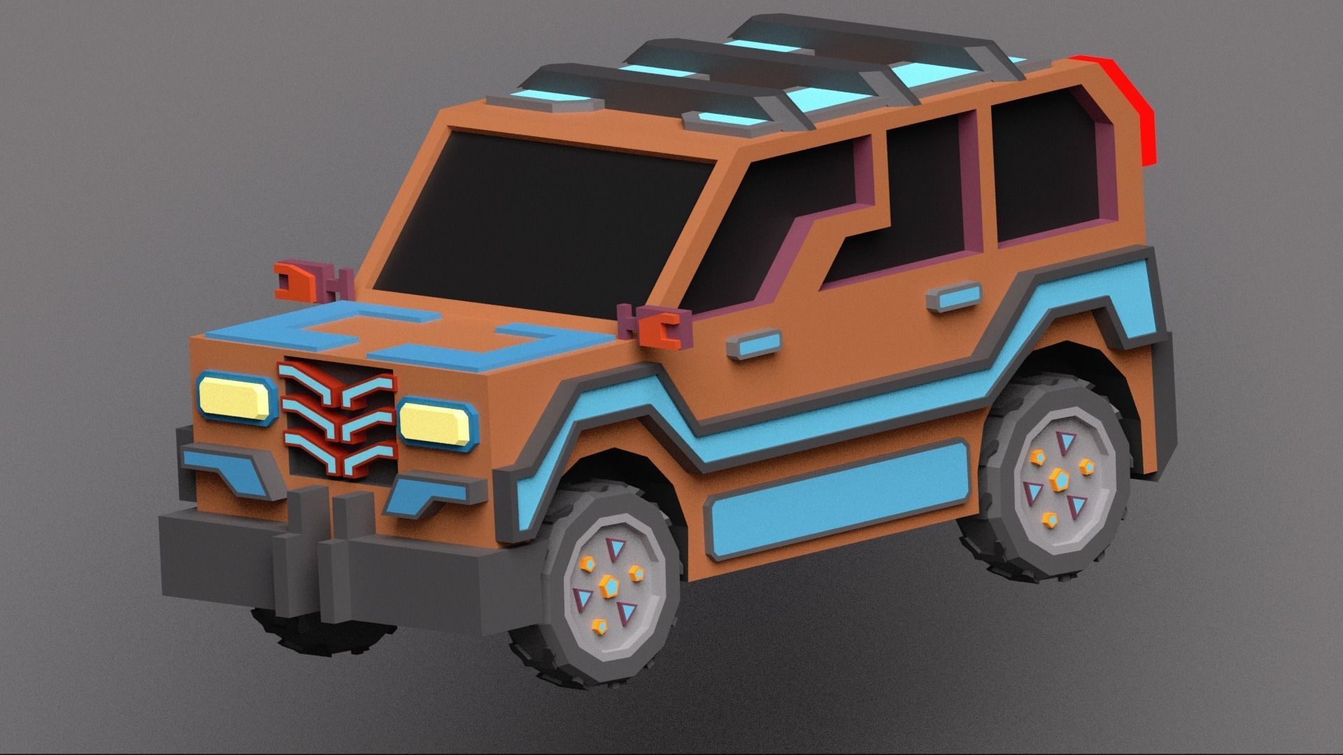 Scifi vehicles pack Low-poly 3D model_2