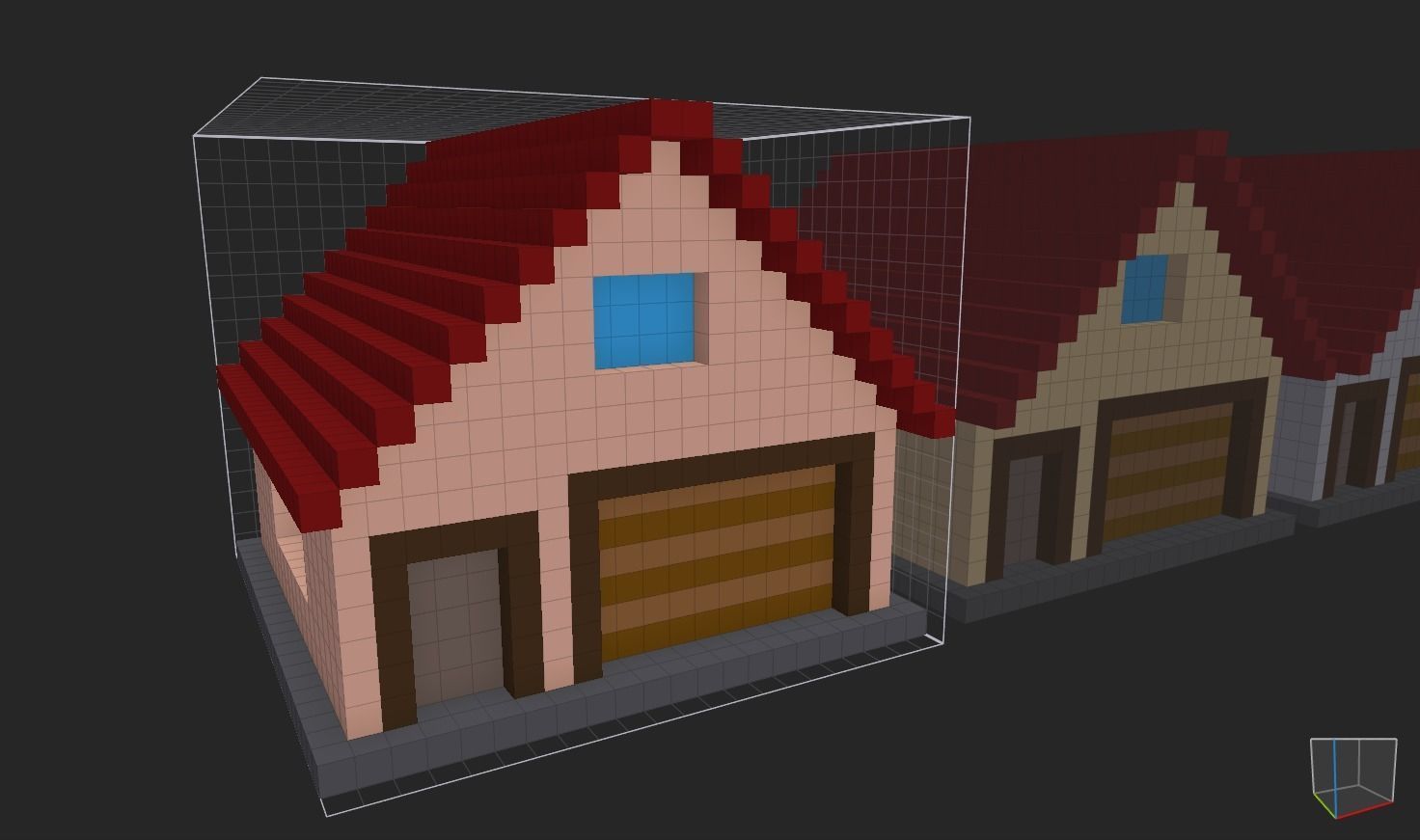 Voxel Simple House Collection 3D Object Low-poly 3D model_3