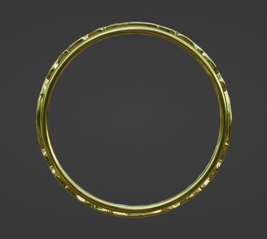 Rings with a pattern 3D print model_2
