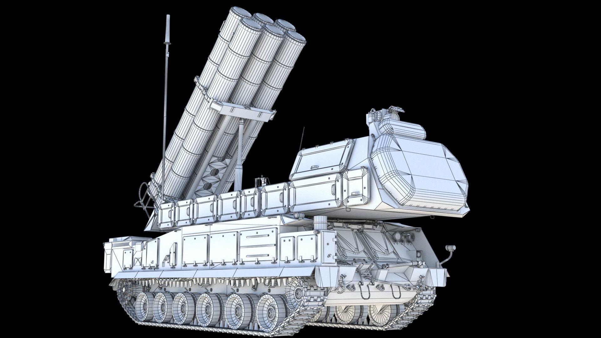 Buk M3 SA-17 Viking missile systems 3D model_27
