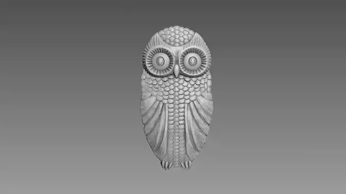 Owl Bas-relief 3D model