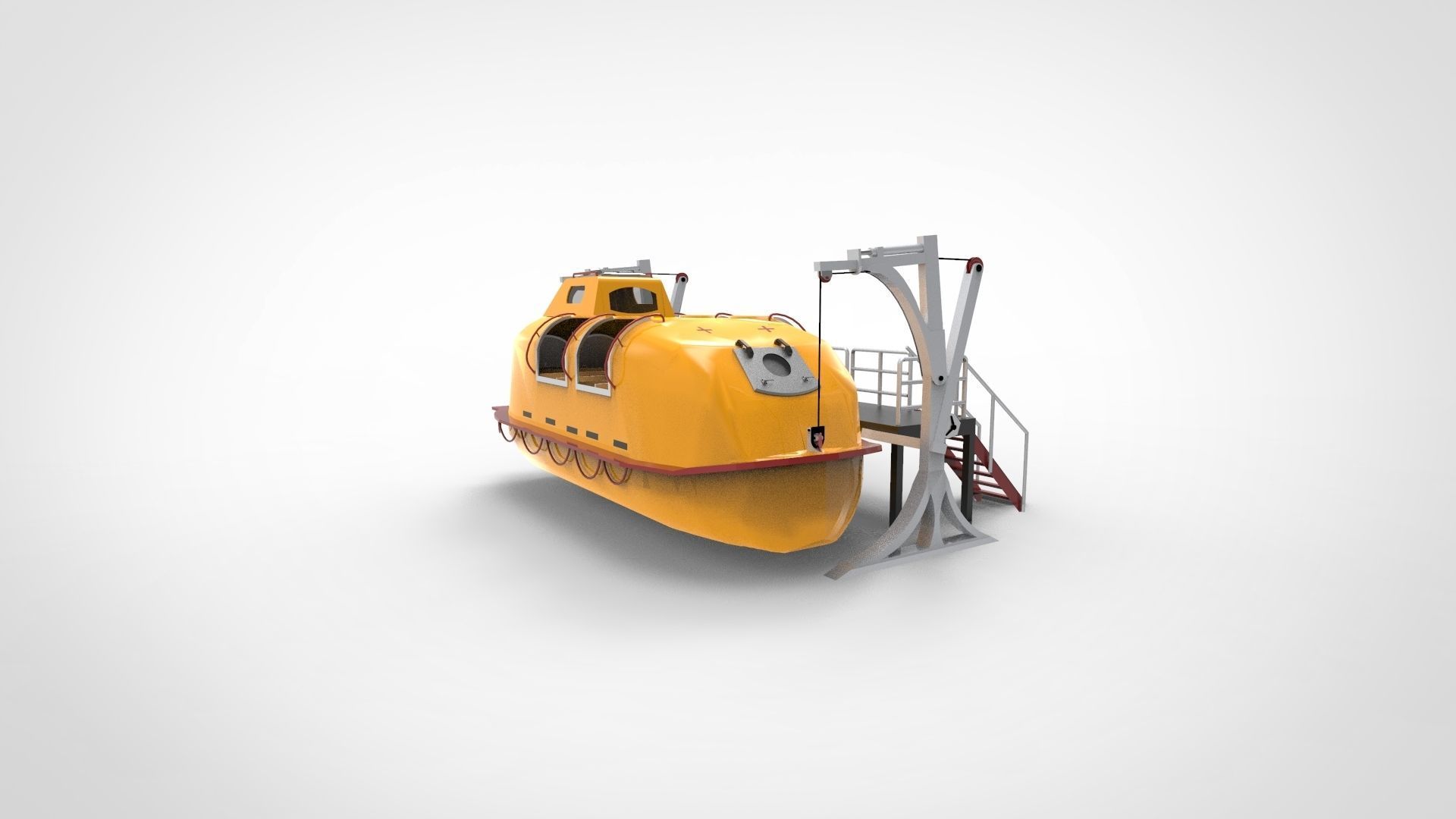 lifeboat 3D model_3