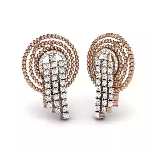 Women studs earrings 3dm render details