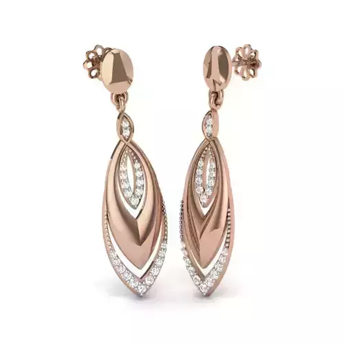 Women drops earrings 3dm render details