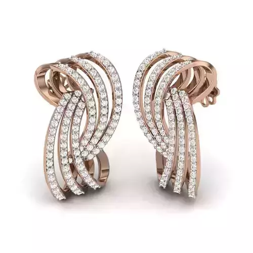 Women studs earrings 3dm render details