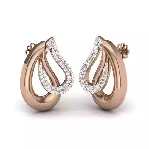 Women studs earrings 3dm render details