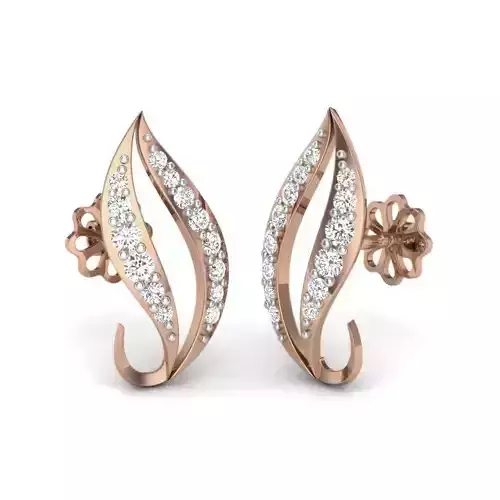 Women studs earrings 3dm render details