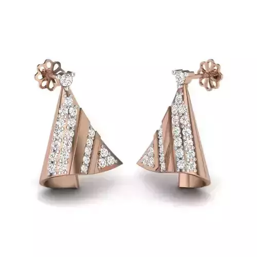 Women studs earrings 3dm render details