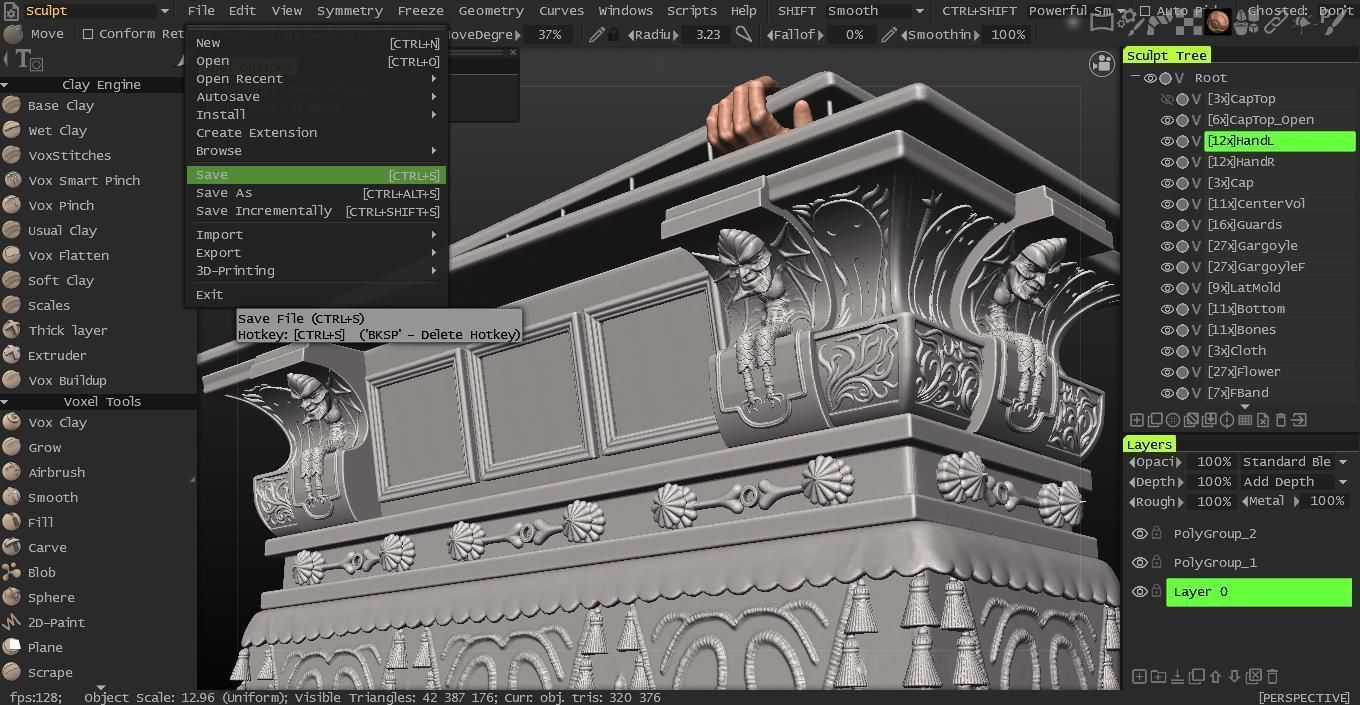 Haunted Mansion Conservatory Coffin 3D printable sculpture 3D print model_15