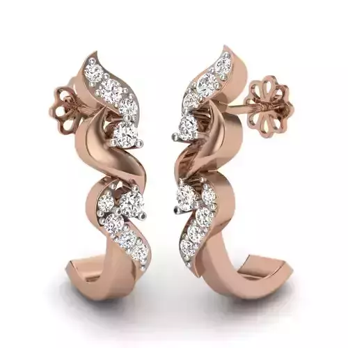 Women hoops earrings 3dm render details