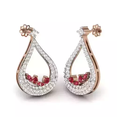 Women drops earrings 3dm render details