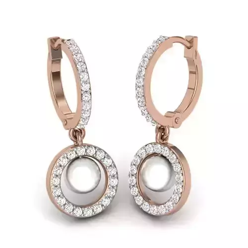 Women huggies earrings 3dm render details