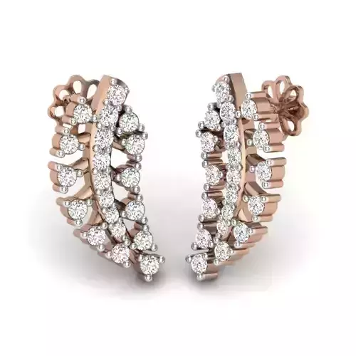 Women studs earrings 3dm render details