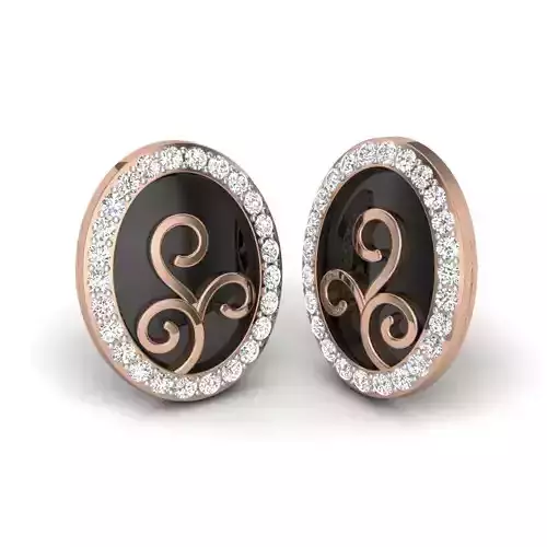 Women studs earrings 3dm render details