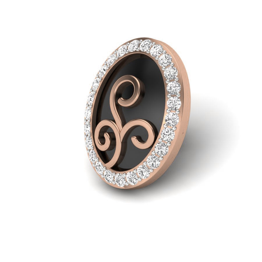 Women studs earrings 3dm render details 3D print model_10