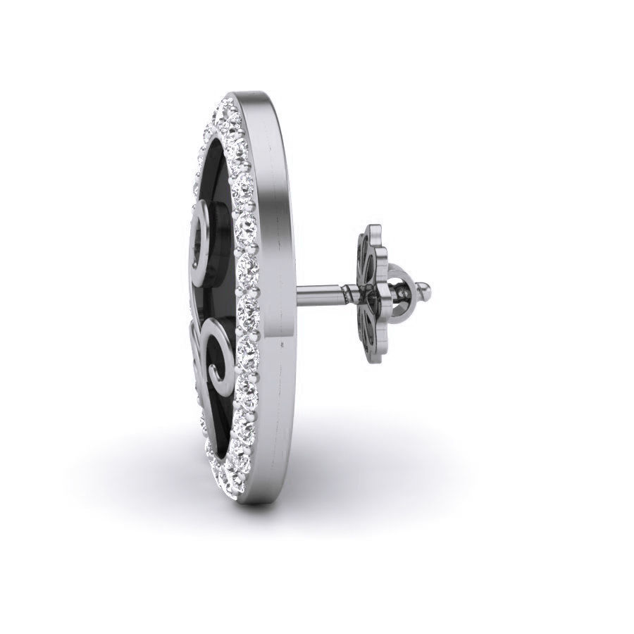 Women studs earrings 3dm render details 3D print model_6