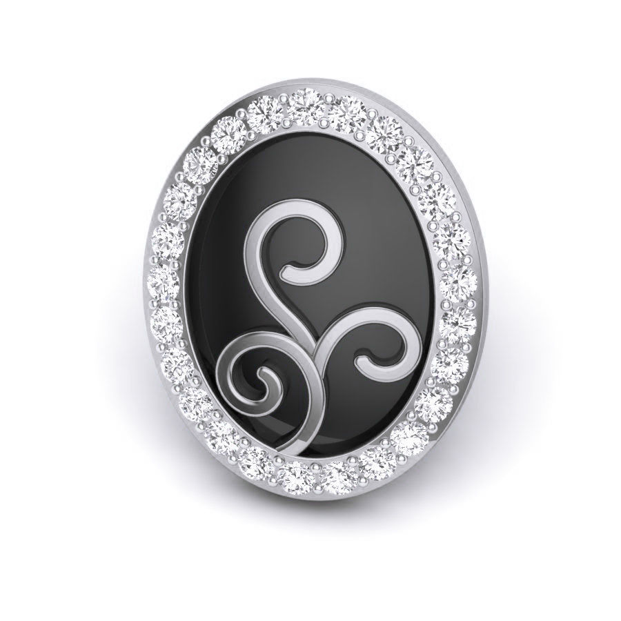 Women studs earrings 3dm render details 3D print model_3