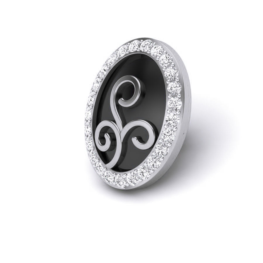 Women studs earrings 3dm render details 3D print model_9