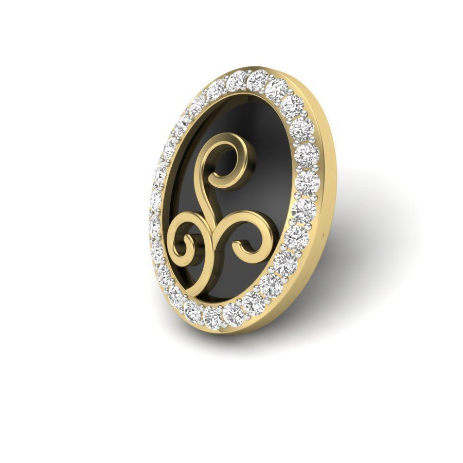 Women studs earrings 3dm render details 3D print model_8