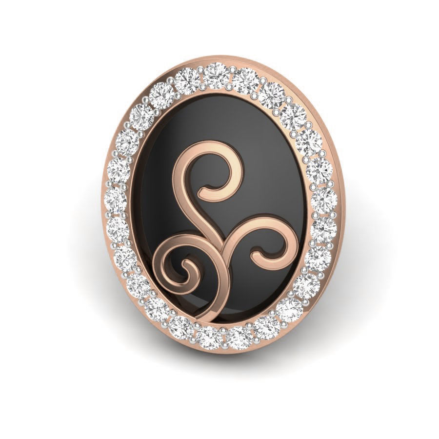 Women studs earrings 3dm render details 3D print model_4