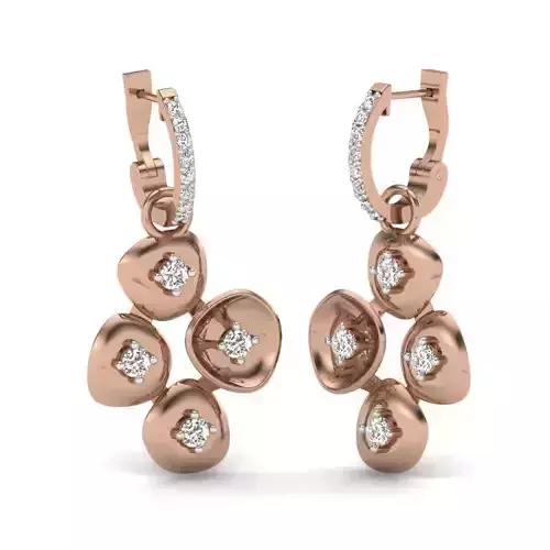 Women drop earrings 3dm render details